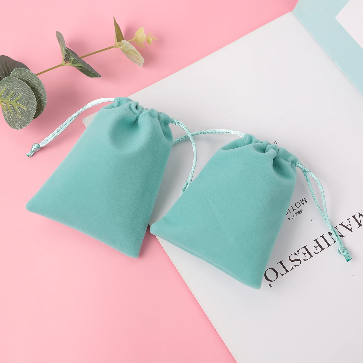 10 Stück Samt-Geschenktüten mit Kordelzug, Schmuckverpackungsbeutel für Hochzeit, Weihnachten, Party, Dekoration, Wimpern, Make-up-Aufbewahrungsbeutel – Detail 6