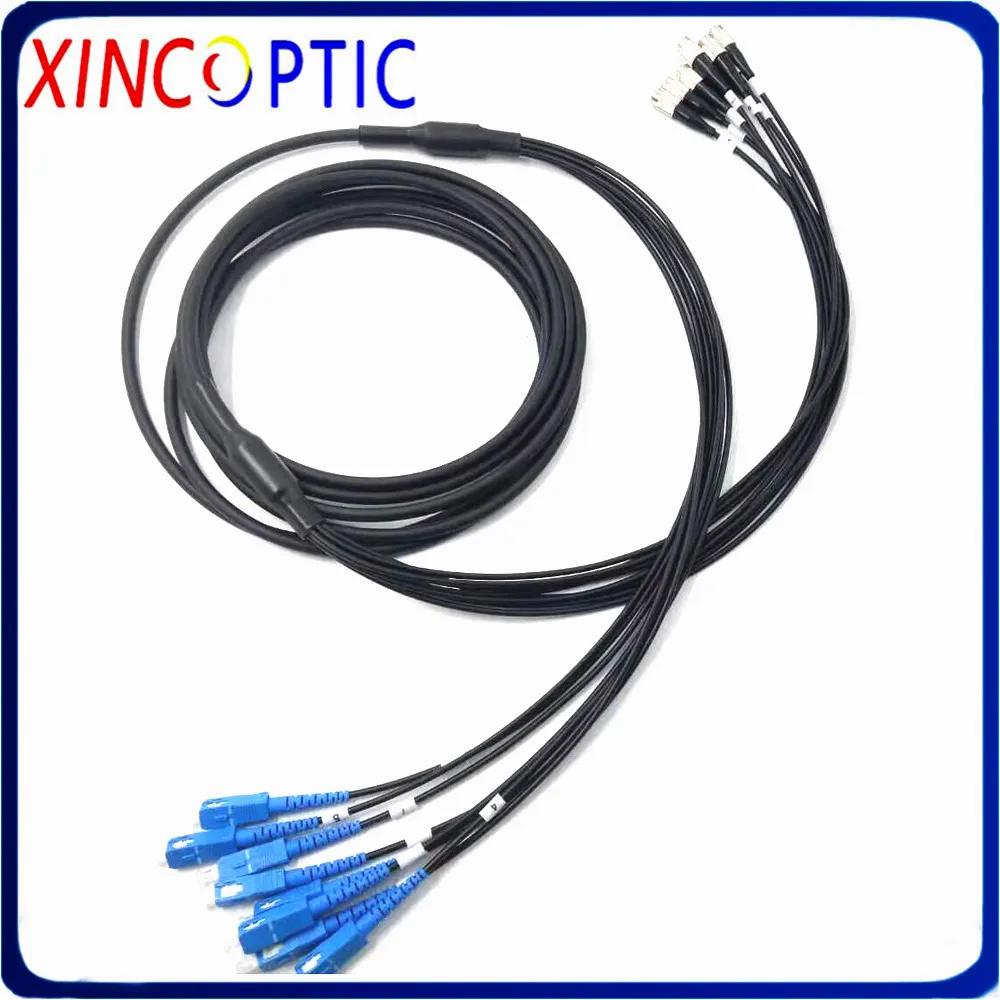 8core 30M Multimode Armored Patch Cord 8 core 30M MM 50/125 OM1 OM2 LSZH SC LC FC 8 fiber Optical Fiber Jumper Cable