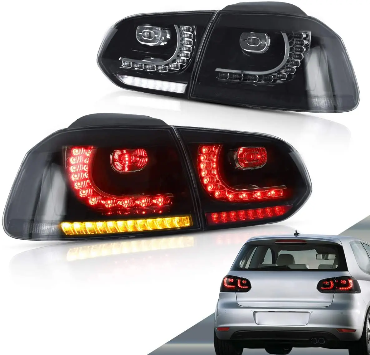 LED Tail Lights For VW Volkswagen GOLF VI MK6 GTI R 2010-2014 Sequential Indicator  Rear Lamps Assembly