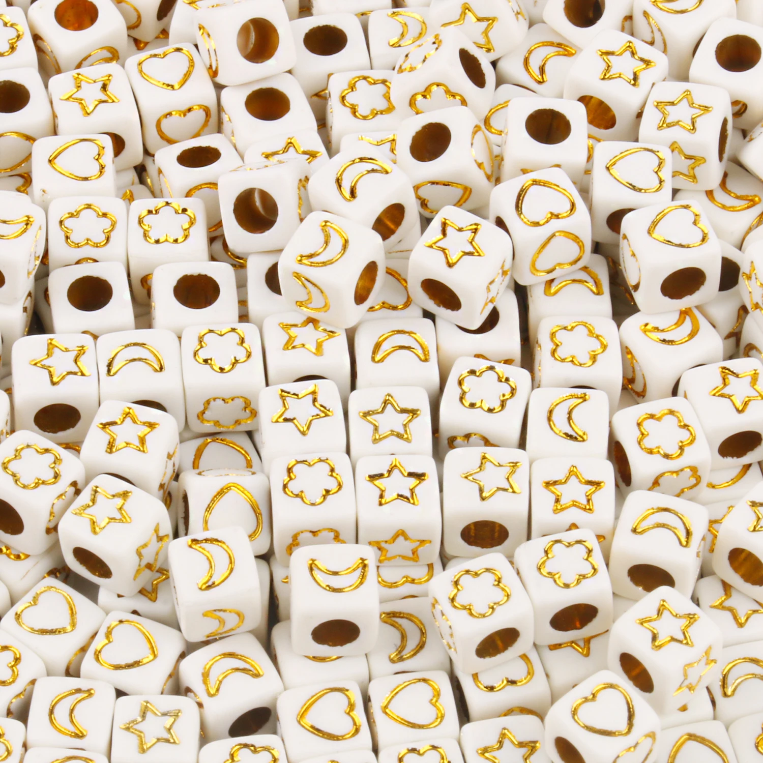 cube 6mm gold