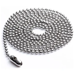 10Pcs/Lot 1.2/1.5/2/2.4/3/3.2/4/4.5/5/6mm Stainless Steel Bulk Ball Bead Chains For DIY Necklaces Jewelry Making Accessories