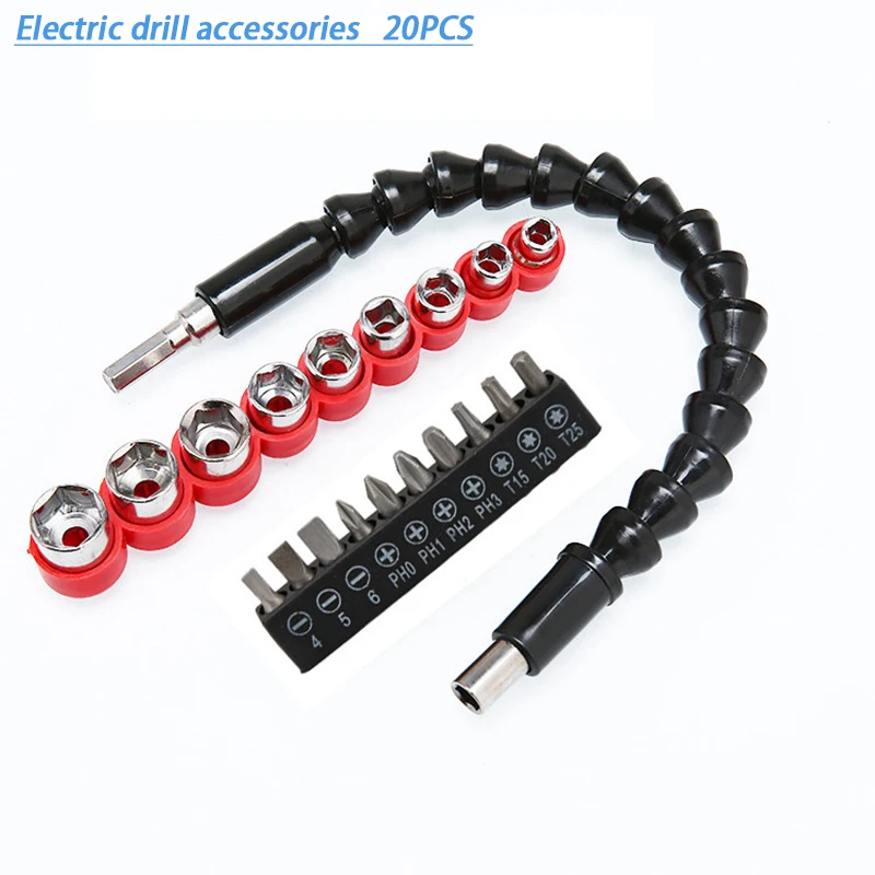 295mm Flexible Shaft Hex Flex Electric Drill Universal shaft Extention Screwdriver Bit Holder Connect Rod Car Repair Tools