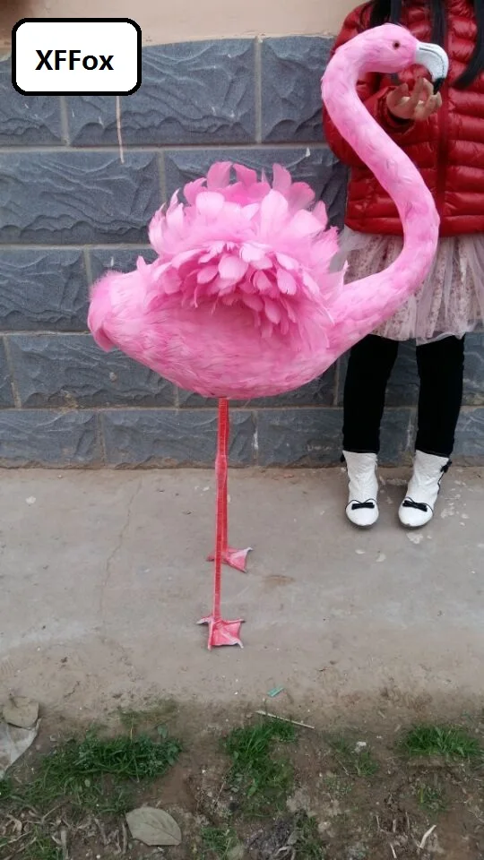 new real life pink Flamingo model foam&feather big simulation wings Flamingo gift about 110cm xf2484