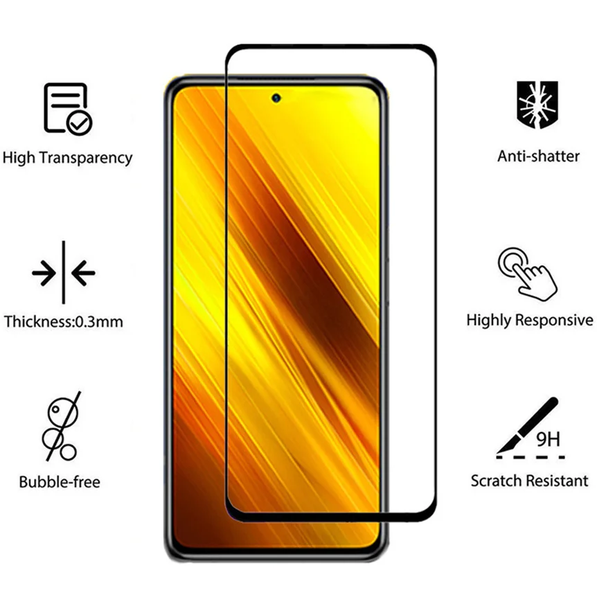 poco f4 gt glass for poco-m5s xiaomi poco f5 tempered glass pocophone x5 pro screen protector poco x4 m4 pro glass poco x3 nfc