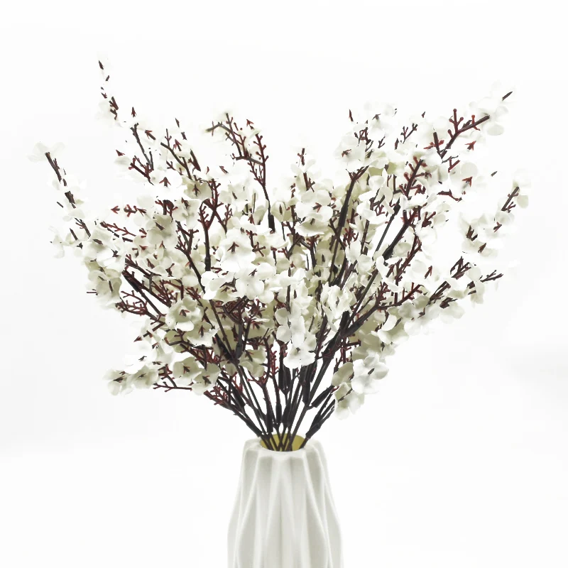 10 Stück Künstliche Blumen aus Seide, Gypsophila, Kleine Sträuße mit 5 Zweigen, Heimdekoration für Tisch und Zimmer, Kunstpflanzen für Vase, Hochzeit, Outdoor, DIY – Detail 3