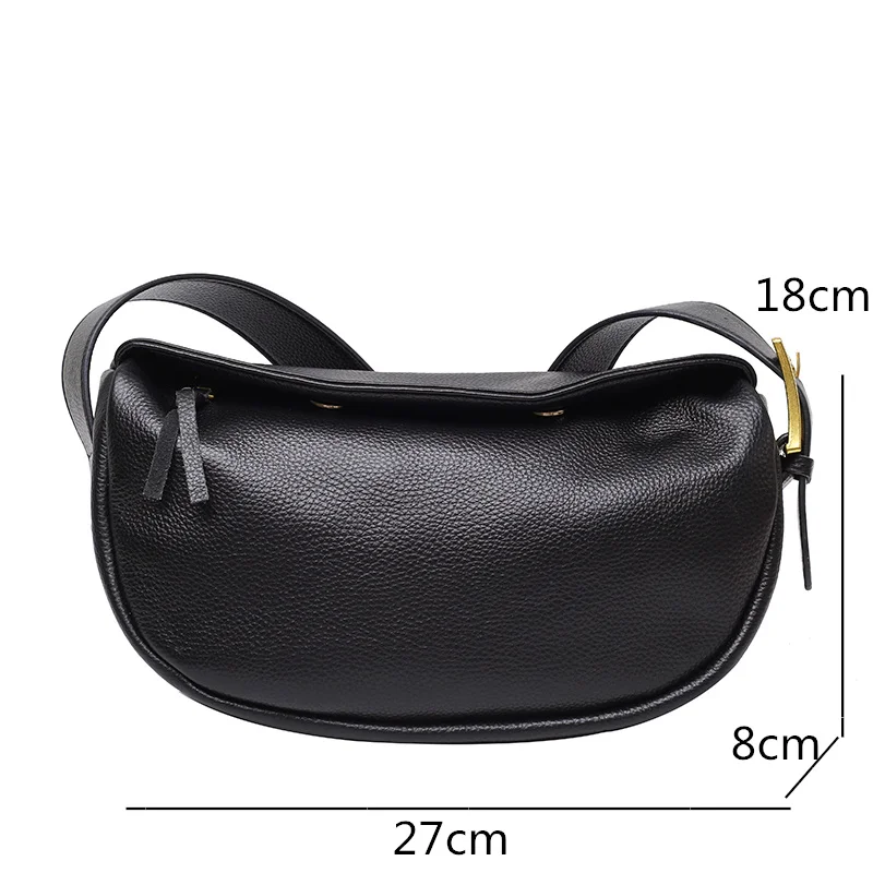 100% Genuine Leather Women\'s Handbags Quality Soft Cowhide Women Shoulder Bags Large Capacity Casual Luxury Ladie Messenger bag