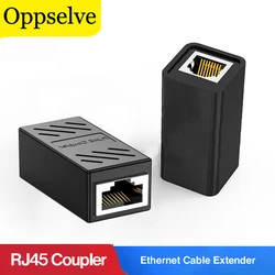 RJ45 Connector Lan Coupler Cat8/7/6 8P8C Network Extender for Ethernet Cable Female to Female Copper Plating Ethernet Adapter