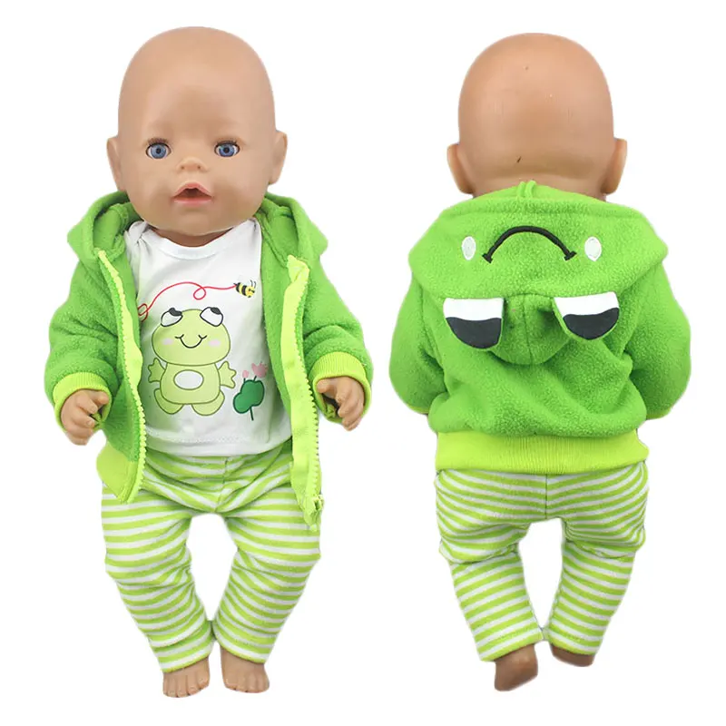 Trajes de rana para muñeca bebé Reborn, ropa bonita de 43cm y 17 pulgadas, novedad de 2023