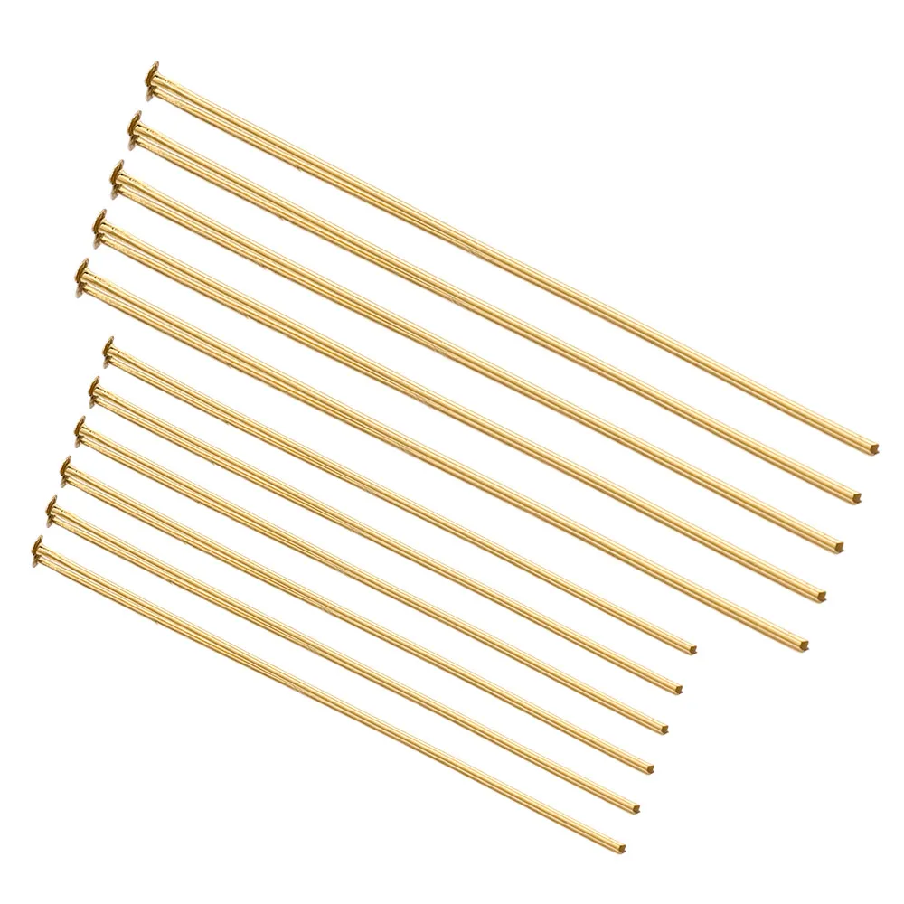 50pcs Length 15/20/30/45/50mm Stainless Steel Gold Color Flat T-head Pins for DIY Jewelry Making Supplies Accessories Wholesale