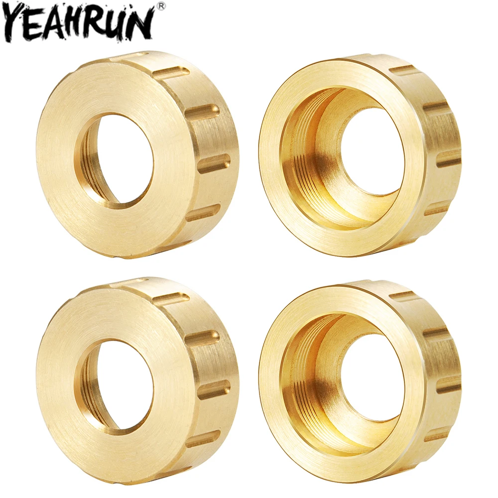 Yeahrun-adaptador de eixo traseiro para carro, 1:18, combinador de peso em bronze, para crawler, peças de atualização