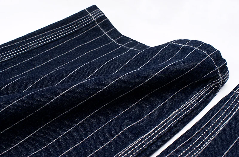 Gestreifte Jeans mit weitem Bein für Männer lose Eisenbahn overalls für Herren, Damen, Hängebange, Outdoor-Camping jagdhose, die neue Longs fischt – Detail 18