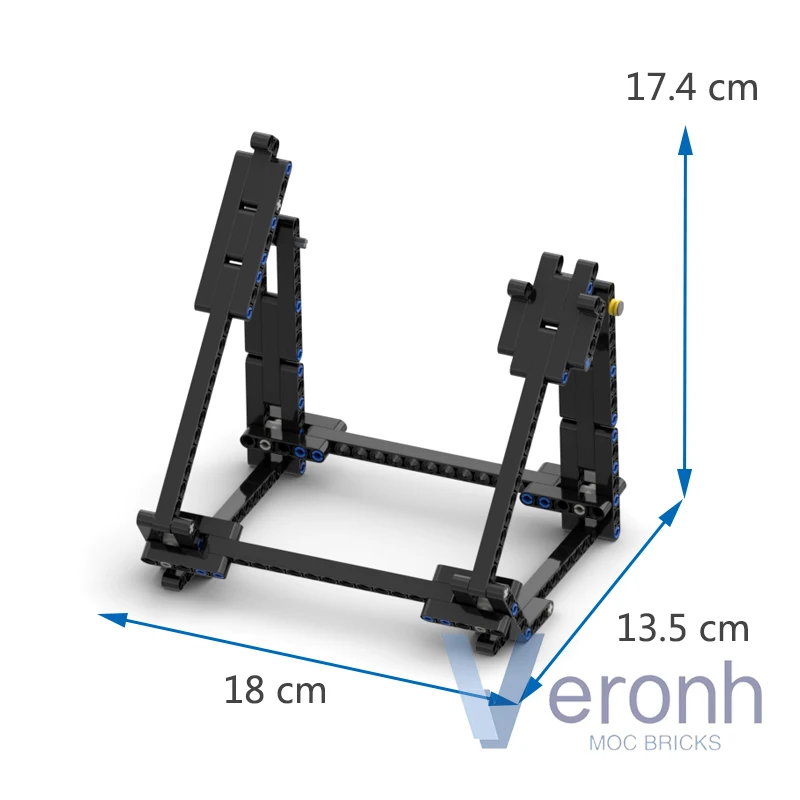 87 Pcs Moc High-Tech Car Adjustable Side Vertical Display Stand Compatible with 42083 42115 Traffic Model Set Building Blocks