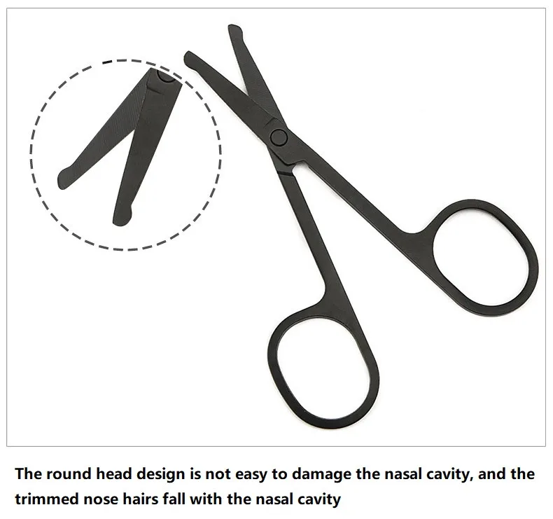 Nos vlasy nůžky mini nerez ocel kolo hlava krása strunová nos vlasy strunová přenosné ergonomie nos vlasy řezačka