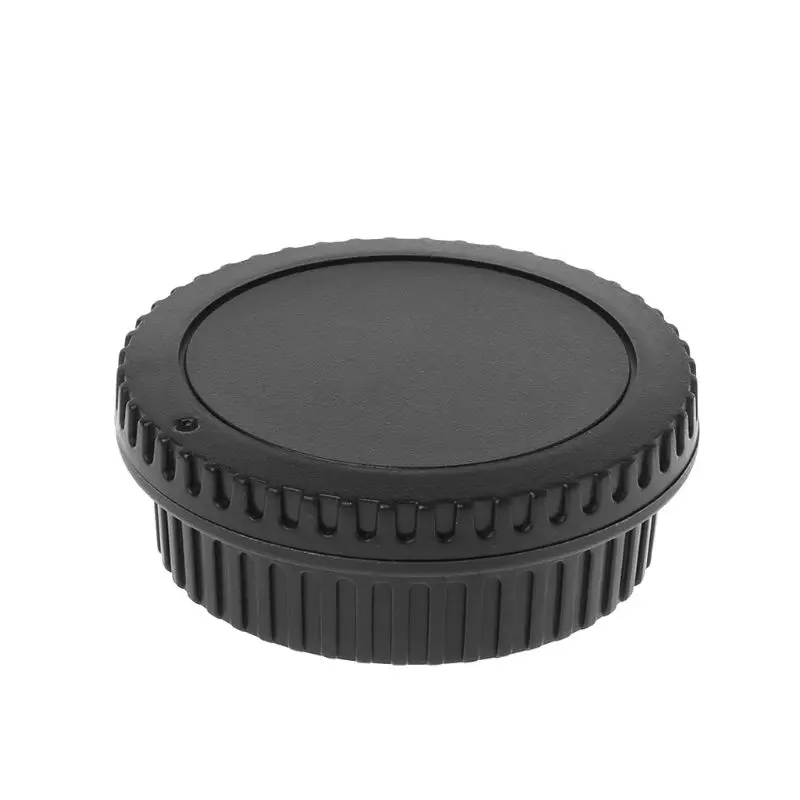 Tapa de cuerpo de lente trasera, juego de cubierta de cámara, protección de montaje de tornillo de polvo, plástico negro, repuesto para Canon EOS EF