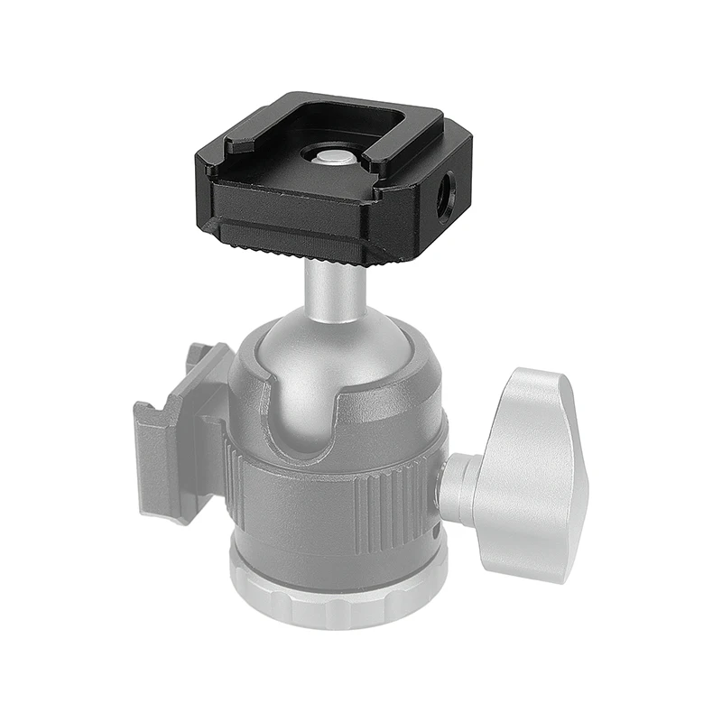 CAMVATE Universal Base Mount Square Block With 1/4"-20 Thread Hole And Built-in Shoe Mount Adapter For Support Tripod / Monitor