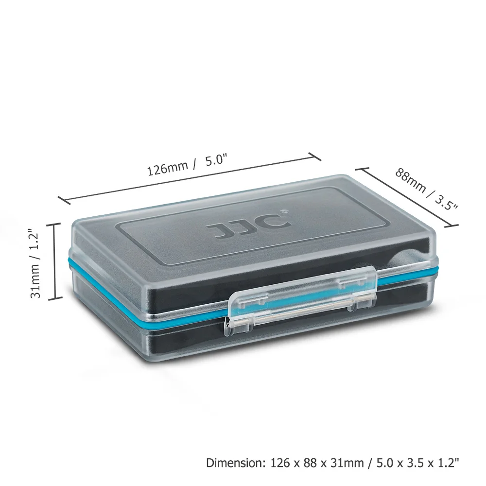 Jjc escudo durável 18650 caso de armazenamento da bateria titular organizador para 6x18650 lanterna led mini ventilador backup baterias