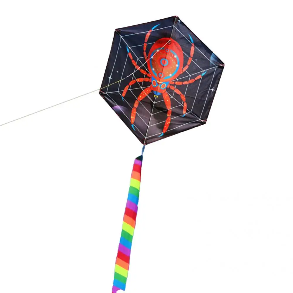 Cartoon Style  Practical Premium Hexagon Spider-Flying Kite No-Odor Outdoor Kite Hexagon Shape   for Park