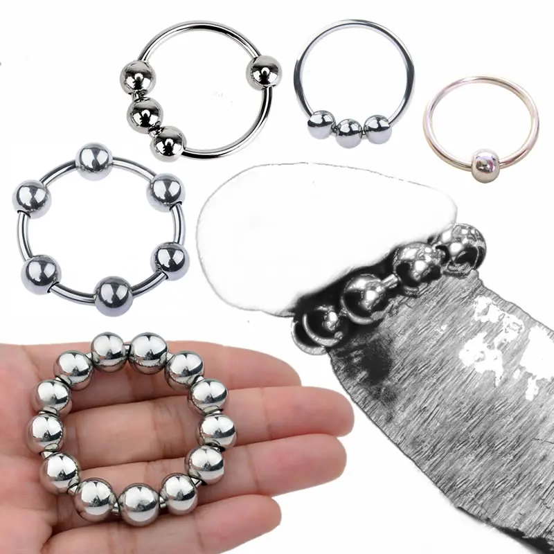 6 Sizes Metal Penis Ring Sex Toys For Men Male Delay Ejaculation Stainless Steel Cock Ring Glans Stimulator Sex Increase Orgasm