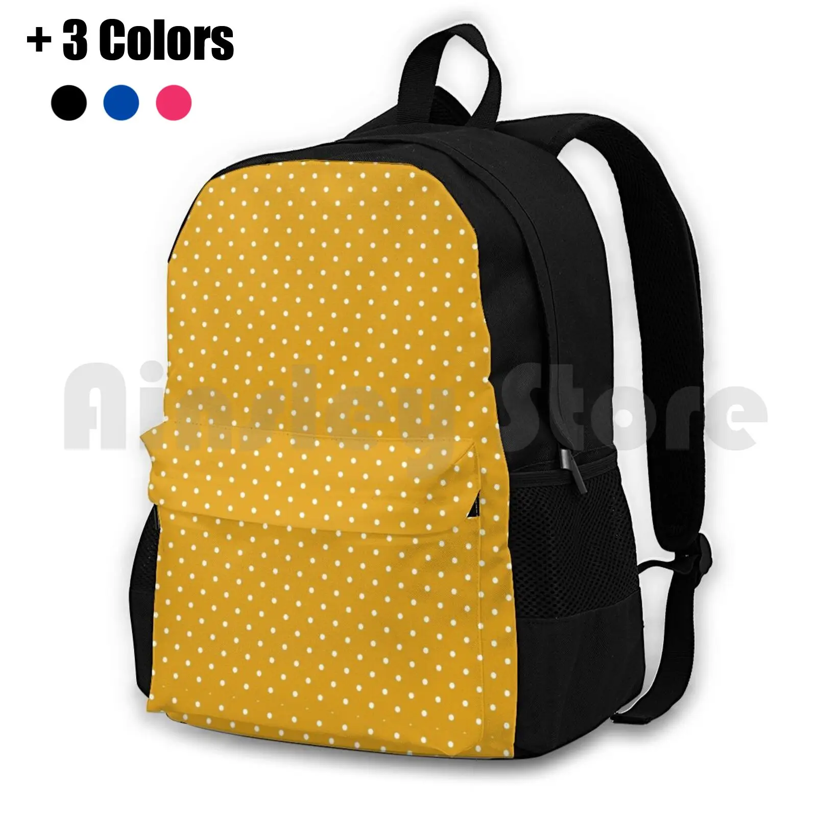 Dotted Mustard Outdoor Hiking Backpack Riding Climbing Sports Bag Decorative Bedroom Living Wall Wall Framed Art Cases Phone