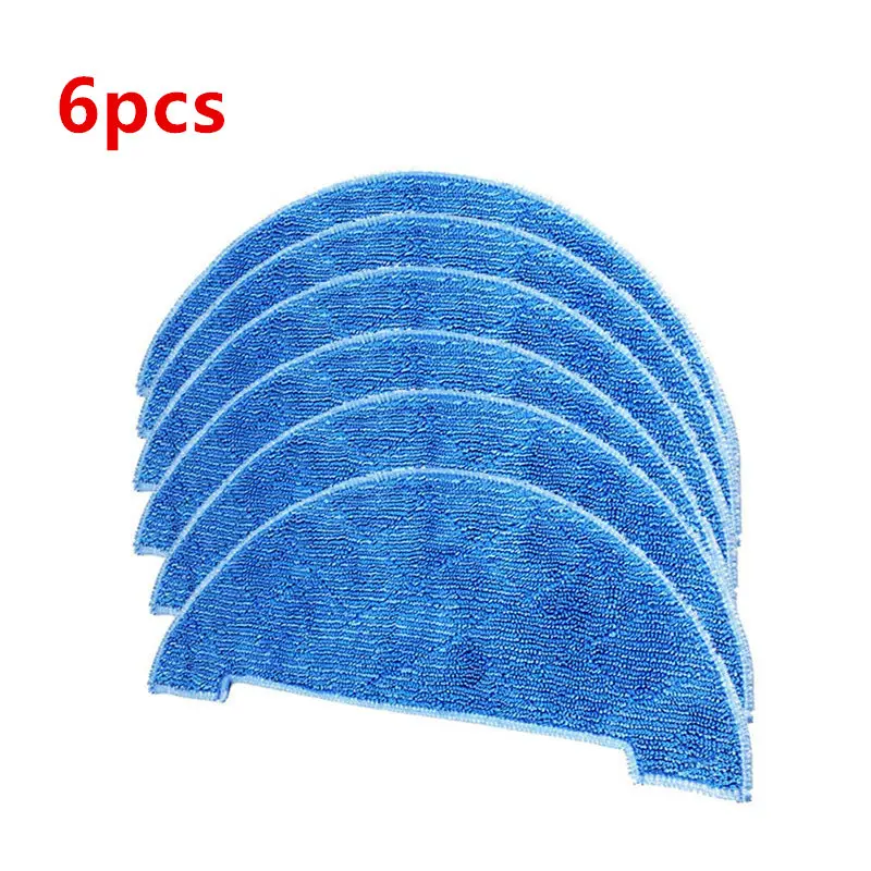 6pcs Vacuum Cleaner Mop Cloth Rags for Dexp LF-800 lf800 Robotic Vacuum Cleaner Parts Cleaning Mop Replacement