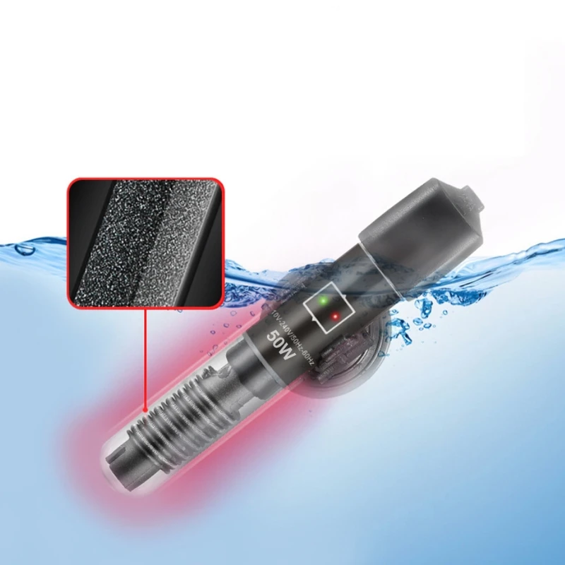25W 50W Aquarium Heater Constant Temperature Warmer Fish Tank Turtle Submersible Thermometer Quartz Tube with Suction Cup Explos