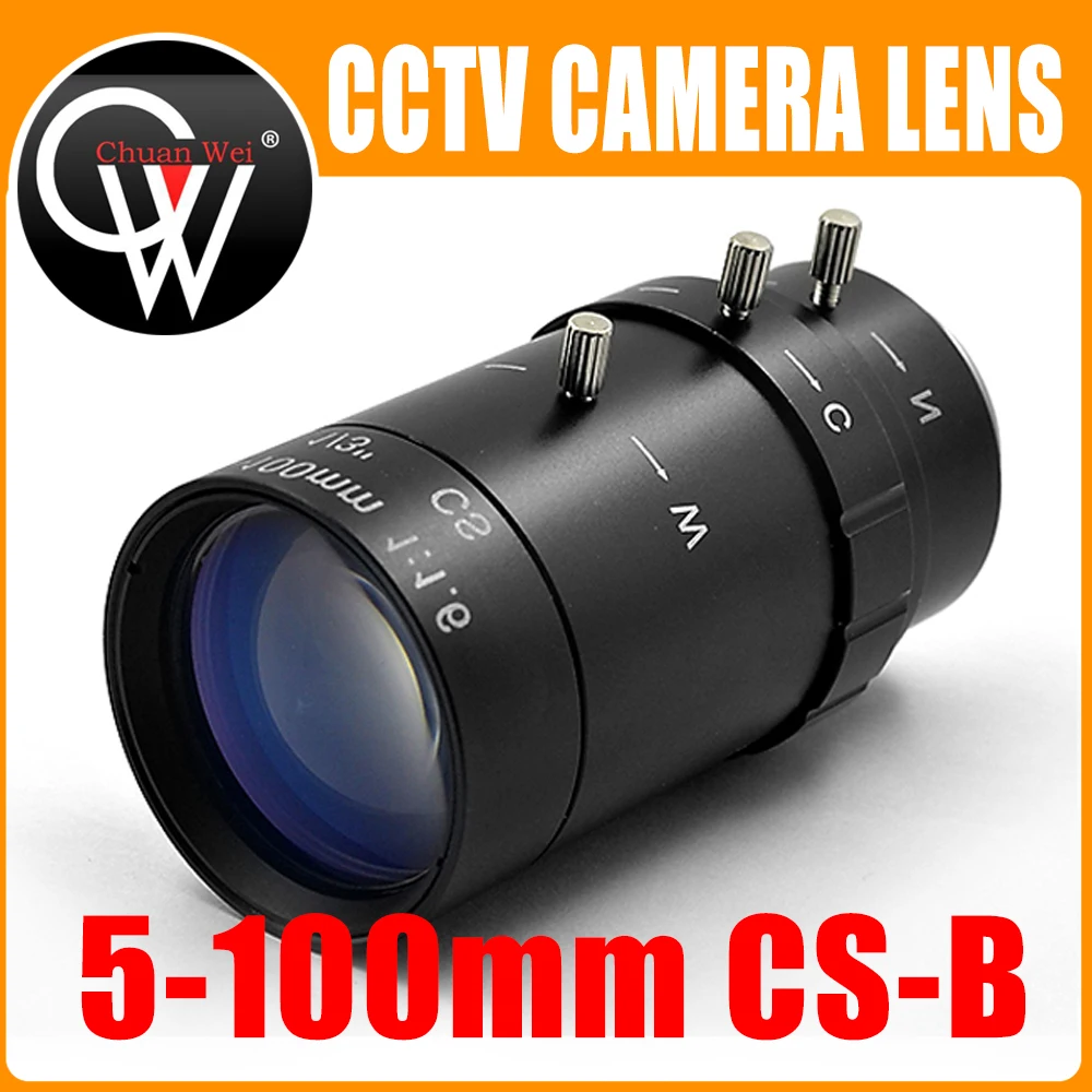 5PCS/LOT HD 5-100mm CS lens F1.6 1/3