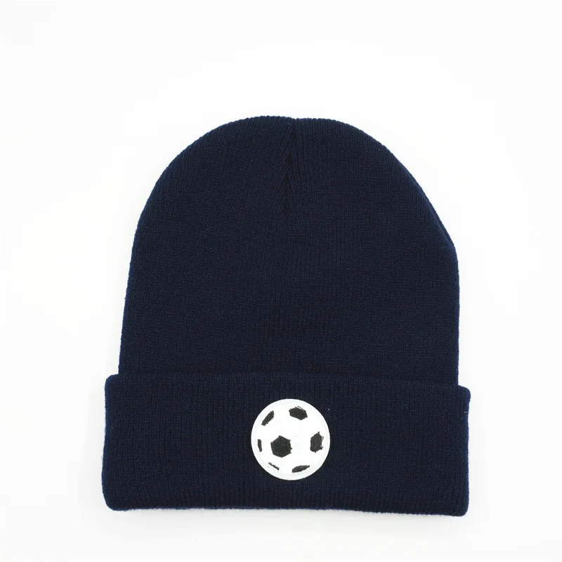 LDSLYJR  football embroidery Thicken knitted hat winter warm hat Skullies cap beanie hat for men and women 213