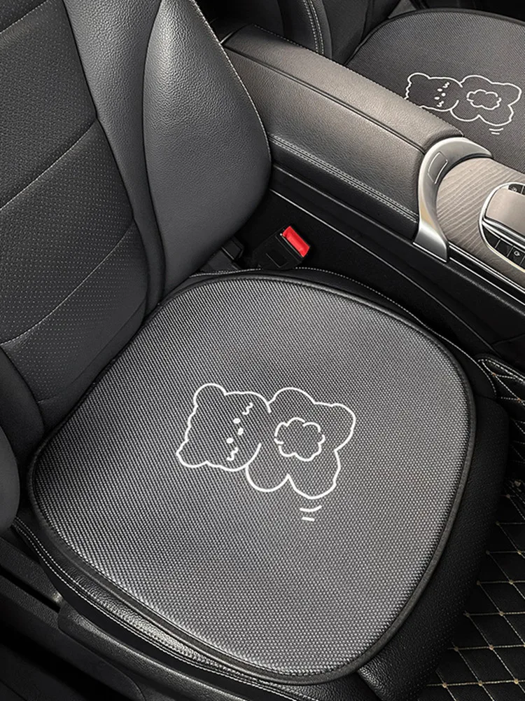 New Arrival  Four Seasons Ins Cartoon Bear  Ice Silk Universal Car Seat Cushion Car Seat Cover Cute