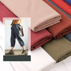 130cm x50cm thick solid color washing treatment cotton linen cloth soft fabric diy dress robes clothing handmade 210g/m