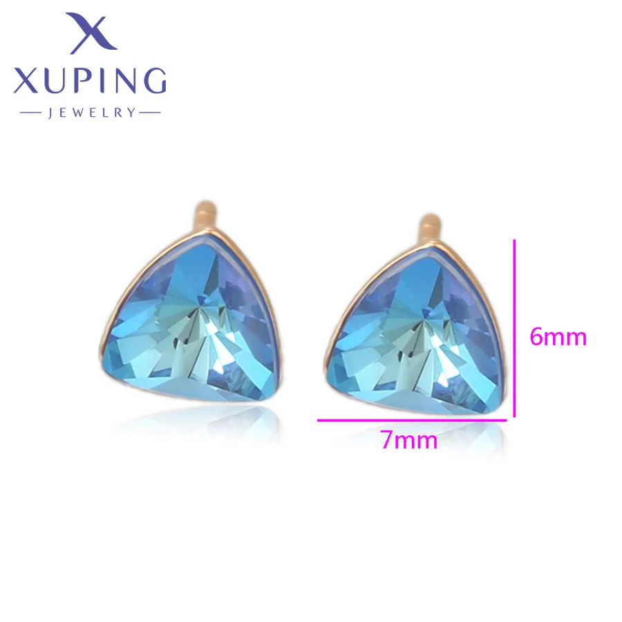 Xuping Jewelry Fashion Charm Cheap Simple Small Stud Crystal Earring for Women Girl Party Gift A00663134