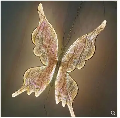 New wedding props, iron art, lighting, butterfly background decoration, T stage, road leading, stage decoration, pendant rack