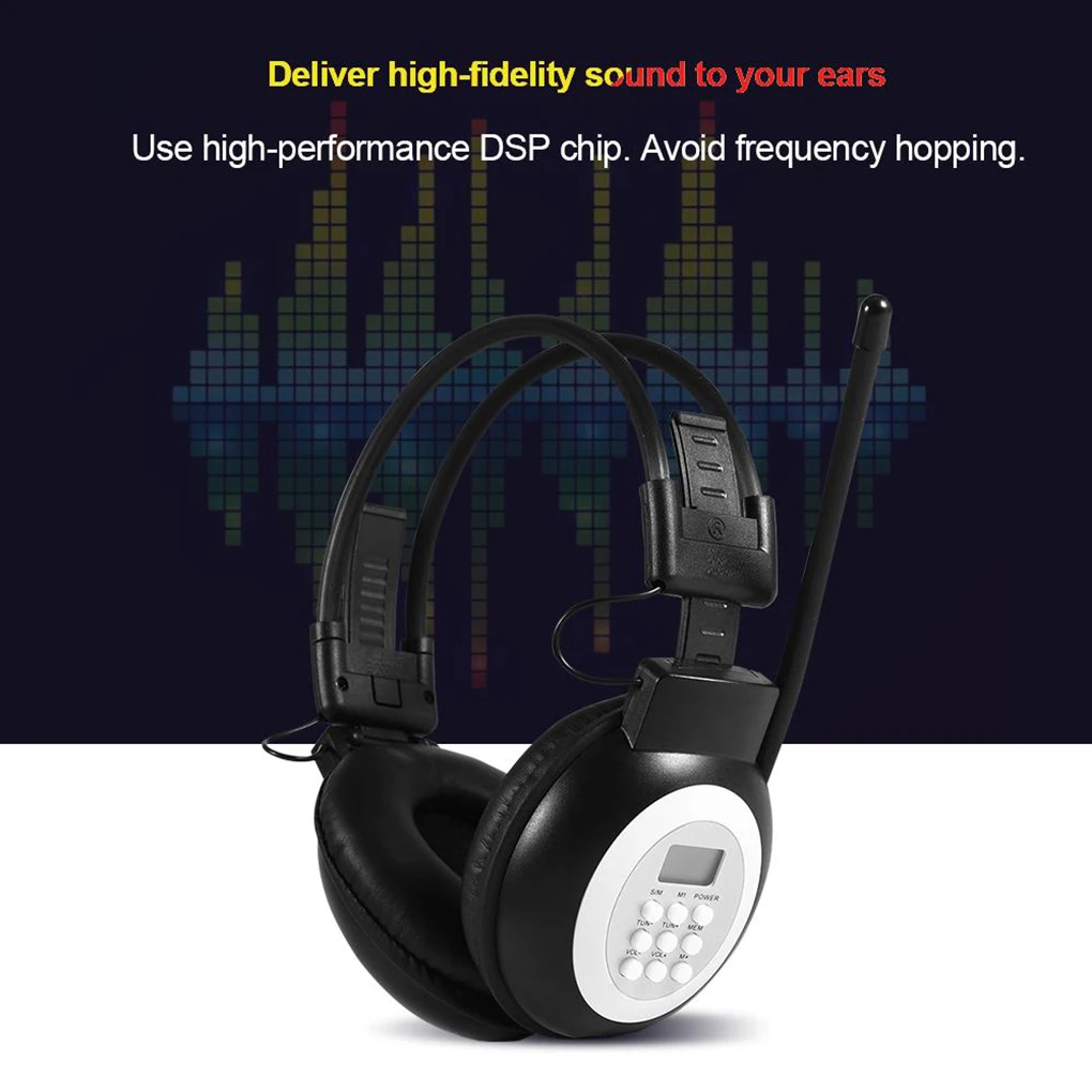 FM Headset Radio Headphone Receiver Large Meeting Conference Simultaneous Interpretation System Radio Headphone