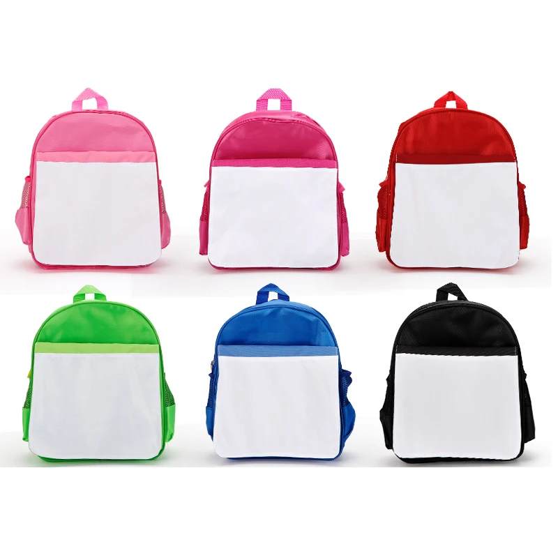 Free Shipping 6Pcs/Lot Custom Sublimation Blank School Backpacks Removable Book Bags For Diy Children Kindergarten Gifts