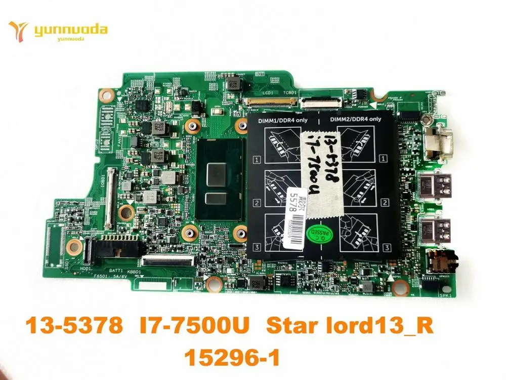 

Оригинальная материнская плата для ноутбука DELL 13-5378 13-5378 I7-7500U Star lord13_R 15296-1, протестирована, хорошая, бесплатная доставка