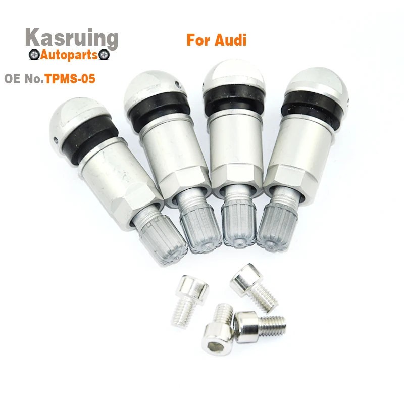 4PCS/Set TPMS Tire Valves for Audi Alloy Tubeless Valve Tyre Pressure Monitoring System Sensor