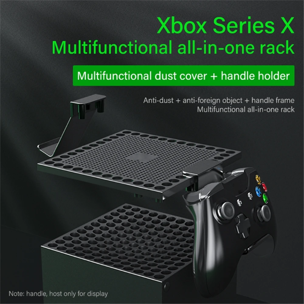 

for Xbox Series X Console Heat Dissipation Dust Cover+Handle Hooks Brackets Part