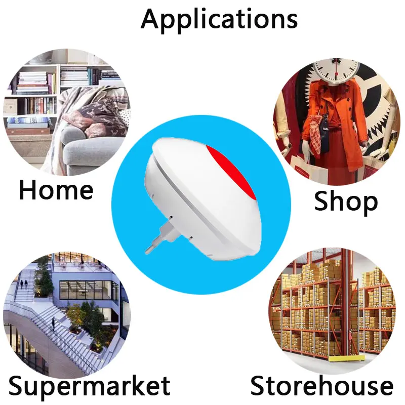 Wireless Siren 110dB 433Mhz Frequency Home Security Protection Alarm System High Sensitivity Infrared Detector Door Sensor Suit