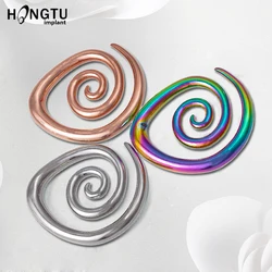 1Pair Copper Spiral Ear Plug Stretching Tapers Body Jewelry Wholesale Ear Tapers Ear Expander Tunnel Body Piercing Jewelry  8MM