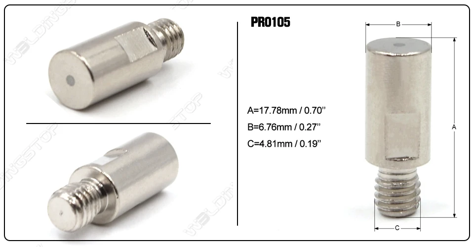 PR0105 Plasmaelektrode für Trafimet ERGOCUT S45 S25 Plasmaschneidbrenner, PKG/5 – Detail 1