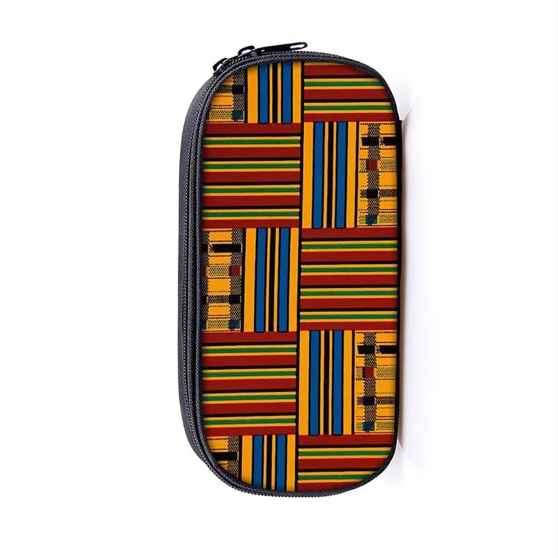 African Print  Woman  Cosmetic Case Afro Pencil Bag Fashion Girls Stationary Bag School Teenager Case Supplies Pencil Box