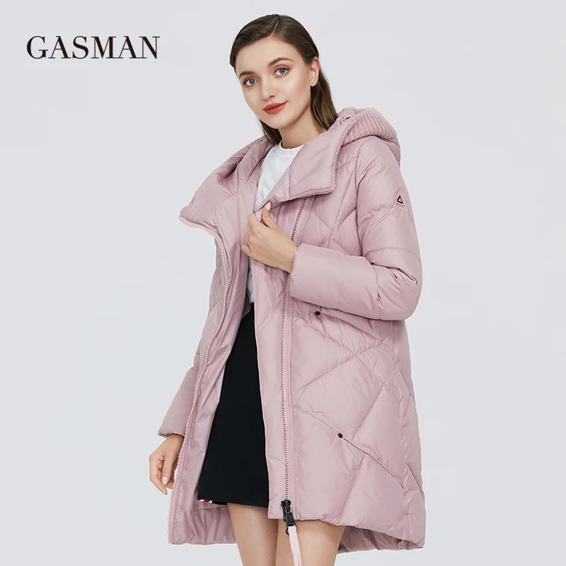 GASMAN 2022 New Winter Jacket Women's Hooded Warm Long Thick Coat Hooded Parka Female Warm Collection Down Jacket 1702