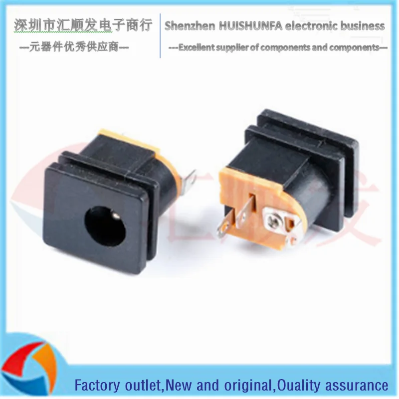 20 قطعة!!! تيار مستمر تيار مستمر مقبس الطاقة لوحة مربعة تصاعد DC-015 5.5-2.1 مقبس الطاقة 180 قدم درجة