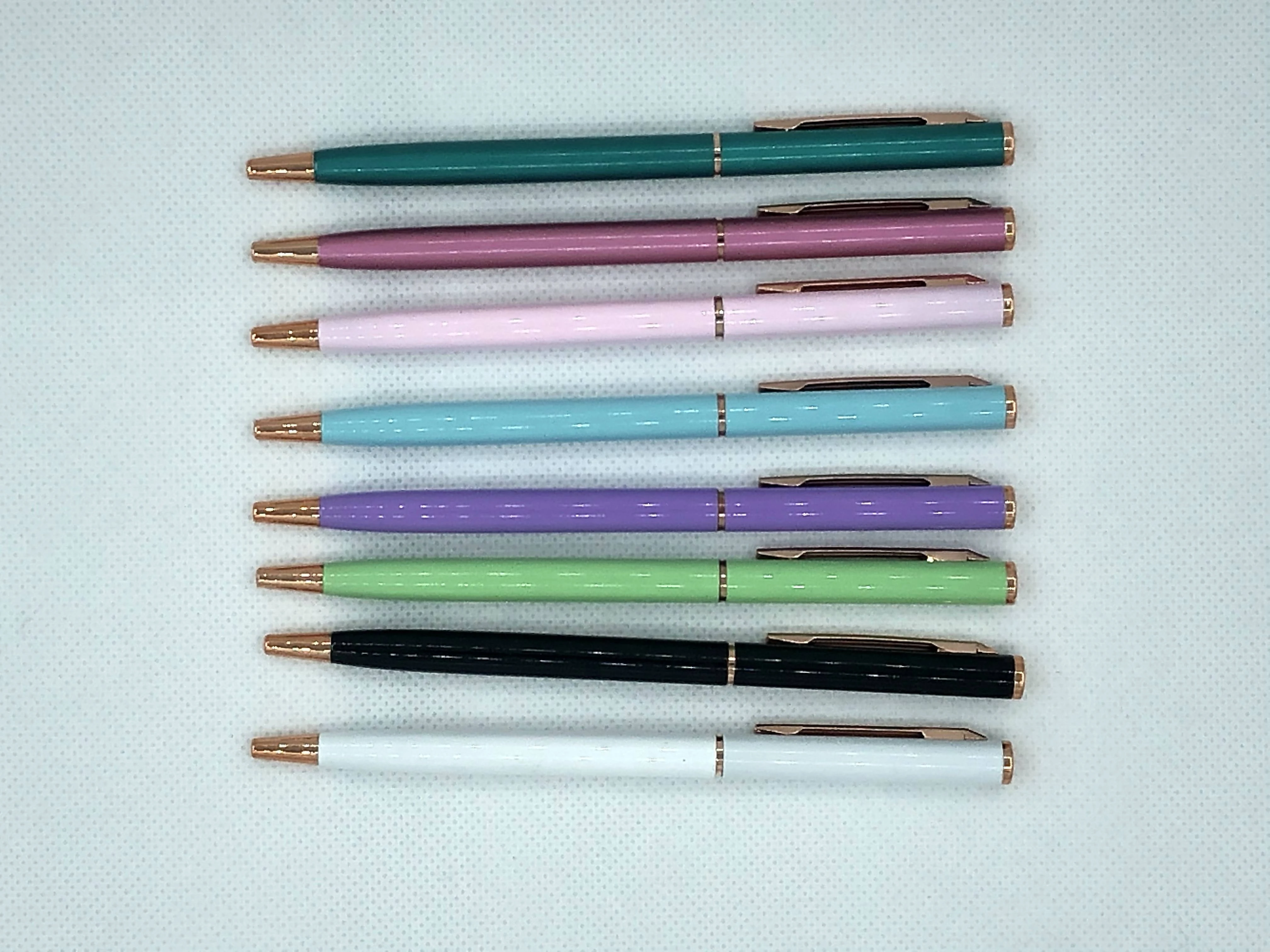 Hot selling promotion hotel metal ballpoint pen full colour barrel engrave personal logo name