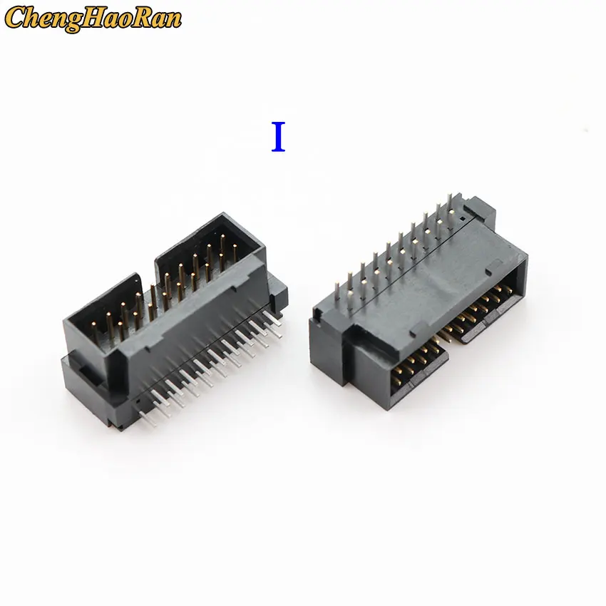 ChengHaoRan 1pcs USB 3.0 90 /180 degree 20pin 19pin male connector motherboard chassisplugged plate IDC 20 pin connector socket