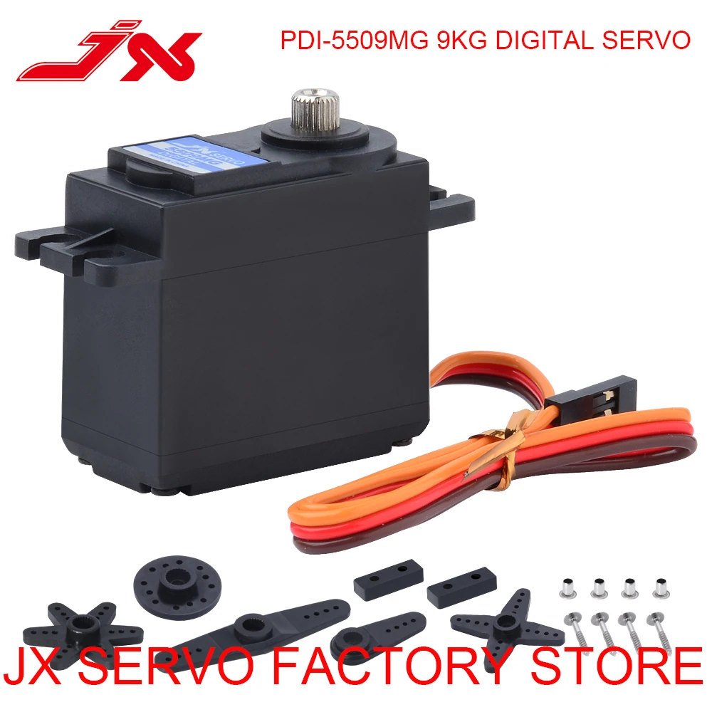 

JX SERVO PDI-5509MG 9kg High Precision Metal Gear Standard Digital Servo For RC Car Airplane Robot Arm 180 Degree Servo