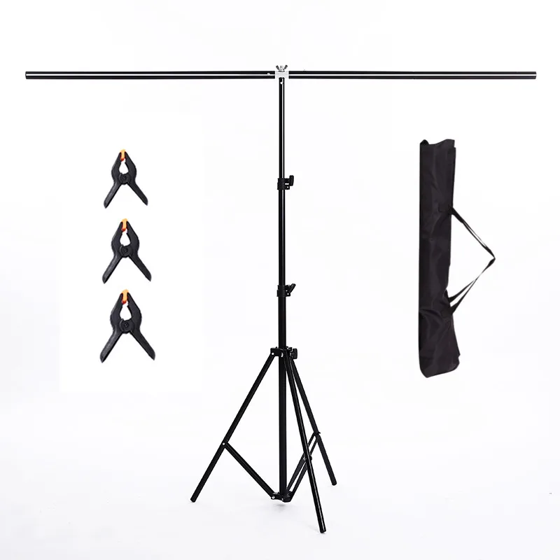 Photography Backdrop Background Support Stand System Metal with 3 clamps  200cm X 200cm