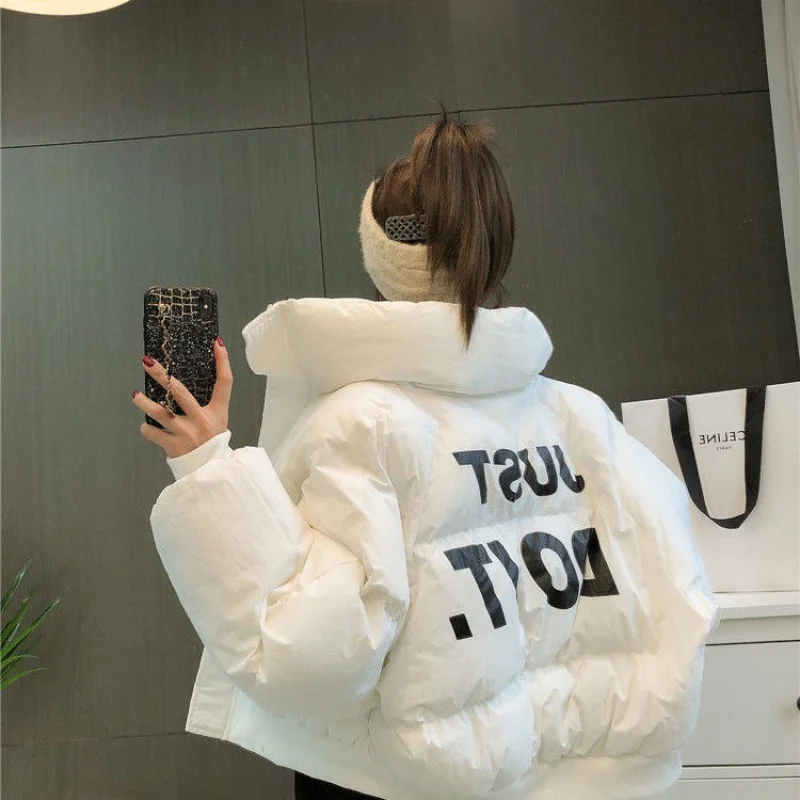 Imagem -03 - Jaqueta Puffer Espessa Feminina Cabolsa de Pão Quente Moda Que Combina com Tudo Cabolsa Solto Cabolsas de Algodão Acolchoados Curtos Novos Inverno 2023