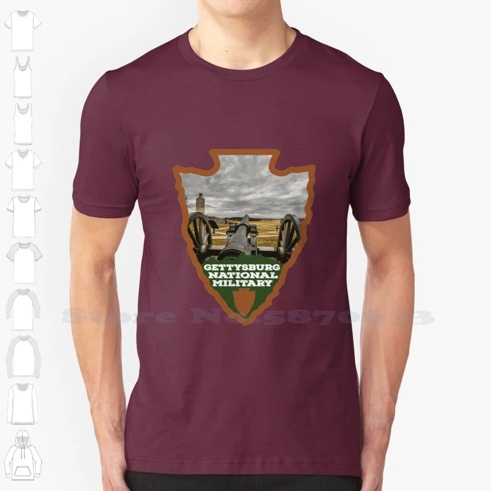 Gettysburg National Military Park Arrowhead 100% Cotton T-Shirt Gettysburg National Military Park Service Pennsylvania Nature