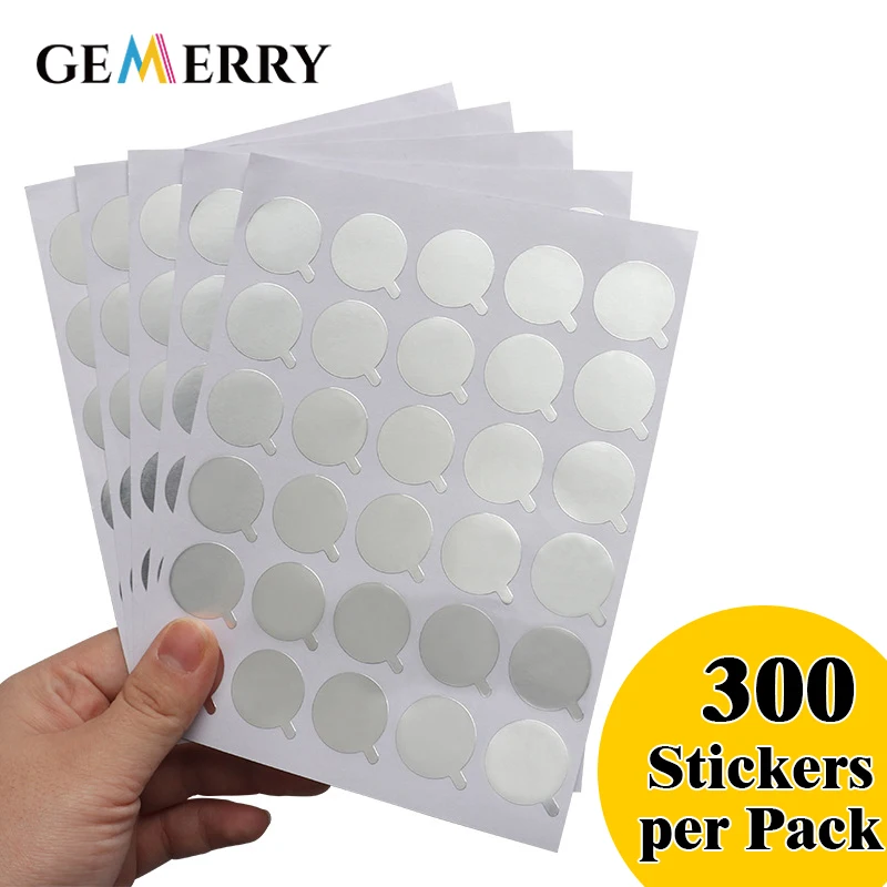 300Pcs/pack Disposable Glue Tin Foil Waterproof Sticker Lash Extension Glue Plate Pad Tin Sticker Film Pad Silver Patch Gemerry