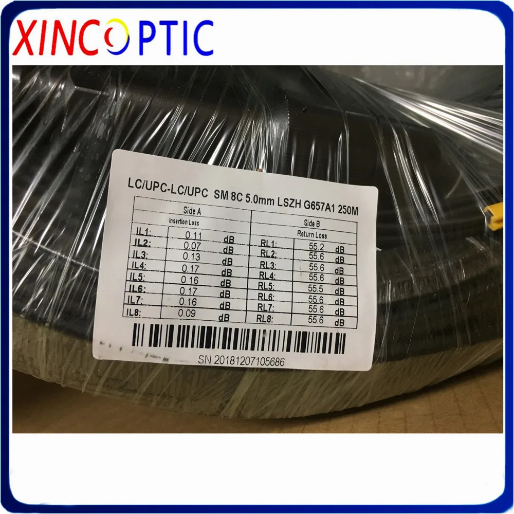 Imagem -03 - Single Mode Blindado Patch Cord Cabo de Fibra Óptica Jumper Núcleo 150m sm G652d G657a Lszh Preto sc lc fc Vertentes